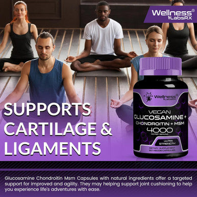 Glucosamine Chondroitin Msm - 4000Mg - Joint Support Supplement, Glucosamine Chondroitin Capsules, Helps With Back Pain, Knee Pain Relief, Joint Pain Relief Supplements Triple Strength - 240 Count