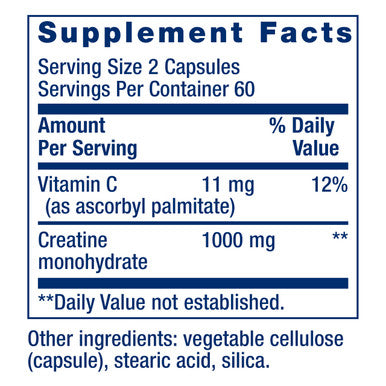 Life Extension Creatine Capsules 120 Capsules