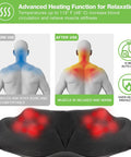 Cotsoco Cordless Shiatsu Neck And Shoulder Massager With Heat,Portable Massagers For Neck And Back,3D Deep Tissue Kneading Back Massager For Muscle Pain Relief,Perfect Gifts For Men And Woman