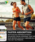 Renew Actives Turmeric Curcumin Supplement: Potent Turmeric Platinum + Supplement With 95% Curcuminoids, Ginger & Bioperine Black Pepper - 120 Capsules
