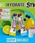 5% Nutrition Hydrate STK Hydration Stick Packets | Free Sport Electrolyte Powder Mix Packets with Coconut Water (Blueberry Lemonade) (10 Count)