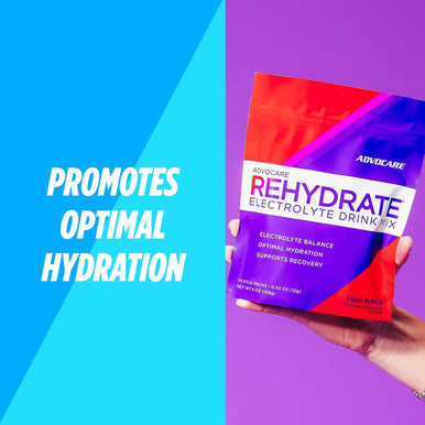 Advocare Rehydrate Electrolyte Drink Mix - Hydration & Recovery Drink With Sodium, Potassium & More - Fruit Punch, 14 Stick Packs