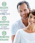 Garden of Life Probiotics For Women And Men - Raw Probiotics Colon Care 50 Billion Cfu And Enzymes Raw Fruits Veggies Once Daily Acidophilus Probiotic For Regularity And Immune Health - 30 Capsules