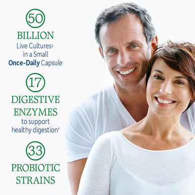 Garden of Life Probiotics For Women And Men - Raw Probiotics Colon Care 50 Billion Cfu And Enzymes Raw Fruits Veggies Once Daily Acidophilus Probiotic For Regularity And Immune Health - 30 Capsules