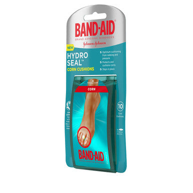 Band-Aid Brand Hydro Seal Bandages Corn Cushion, Waterproof Corn Pads, Medium 10 Count