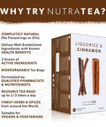 Nutra Tea - Liquorice & Cinnamon Tea | Licorice Tea | Cinnamon Tea - 20 Tea Bags - Herbal Tea - (1 Pack)