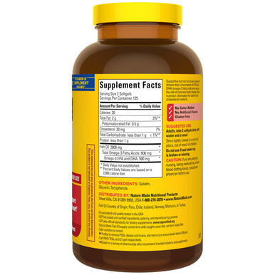 Nature Made Fish Oil Omega 3 Supplements 2000Mg Per Serving Softgels Omega 3 Fish Oil For Healthy Heart Support 250 Softgels 125 Day Supply