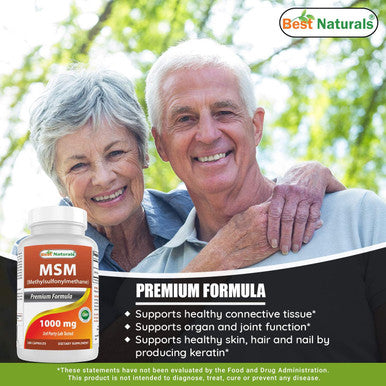 Best Naturals MSM 1000 mg 180 Capsules