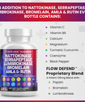 Nattokinase 4000 Fu Serrapeptase 120000 Spu Lumbrokinase Enzyme Supplement With Bromelain Papain Papaya Enzymes Rutin Extract