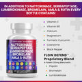 Nattokinase 4000 Fu Serrapeptase 120000 Spu Lumbrokinase Enzyme Supplement With Bromelain Papain Papaya Enzymes Rutin Extract