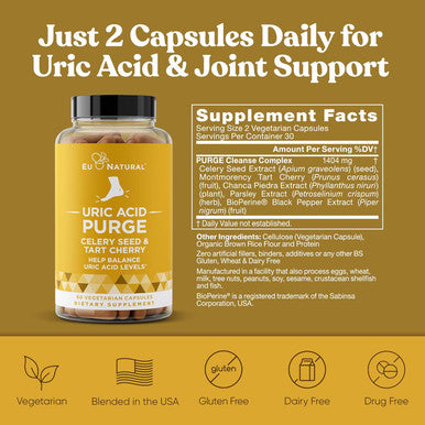 Eu Natural Uric Acid Purge and Primal Move Bundle - Advanced Whole-Body Joint Health Support for Active Mobility Flexbility & Comfort