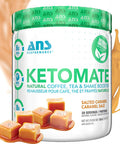 ANS Performance Ketomate Coffee Creamer With MCT Oil Powder, Delicious, Sugar Free Creamer For Coffee, Tea & Shakes, Perfect Keto Energy Powder, Milk Substitute, 20 Servings, 15oz, Salted Caramel