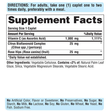 Puritans Pride Vitamin C 1000mg with Rose Hips for Immune Supports by Puritan's Pride to Support a Healthy Immune System 250 Caplets