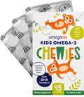 Omega 3 Fish Oil Gummies UltraHigh DHA Chewable Gel Gummy Omega 3 for Kids Supports Brain Eyes Bones Sugar Natural Fruit Flavor Kids Omega 3 Gummies 45