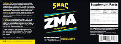 Snac Zma The Original Recovery & Sleep Supplement, Promotes Muscle Recovery, Immune Support & Restorative Sleep With Zinc, Magnesium & Vitamin B6, 180 Veggie Capsules (2 Pack Of 90 Count)