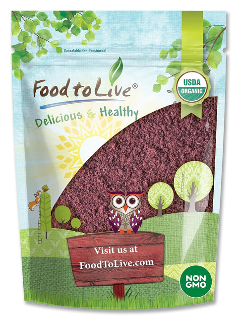 Food to Live Organic Mulberry Fruit Powder, 12 Ounces - Non-GMO, from Raw Dried Berries, Unsulfured, Vegan, Bulk, Great for Baking, Juices, Smoothies, Yogurts, Contains Maltodextrin, No Sulphites