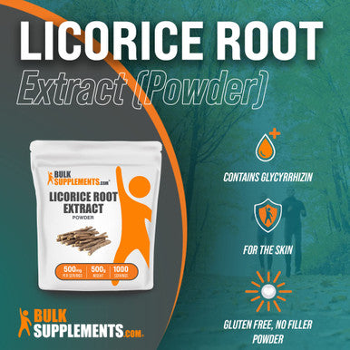 BulkSupplements Licorice Root Extract - Licorice Supplement - Licorice Root Powder - Licorice Extract - 500mg of Licorice Root Extract Powder (500 Grams - 1.1 lbs)