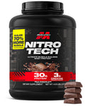 Muscletech Whey Protein Powder Nitro-Tech Ultimate Muscle Building Formula with Whey Protein Isolate & Peptides - 30g of Protein, 3g of Creatine & 6.8g of BCAA(Milk Chocolate, 4 Pound)