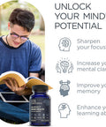 Neuroact Brain Health Memory, Focus, Concentration, Mental Clarity With Cognatiq, Vitamin B3 & B6 Manage Stress & Elevate Mood Holistic Brain Health Formula, Sustained Energy & Well Being