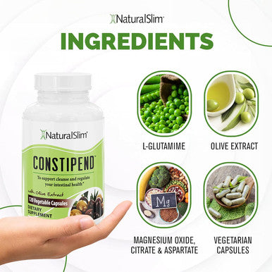 Naturalslim, Constipation Relief, Stool Softeners Constipend, Colon Cleanser For Women & Men With Magnesium Citrate, Aspartate & Olive Extract, 120 Vegetable Capsules