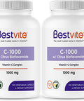Vitamin C 1000mg (240 Vegetarian Capsules) (120 x 2) with Citrus Bioflavinoids - No Stearates - Vegan - Non GMO - Gluten Free