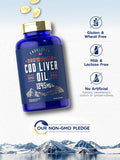 Carlyle Cod Liver Oil Softgels | 1245mg | 250 Count | Norwegian | Non GMO Gluten