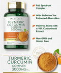 Carlyle Turmeric Curcumin With Black Pepper 3000Mg | 90 Powder Capsules | Complex Supplement With Bioperine | Non-Gmo, Gluten