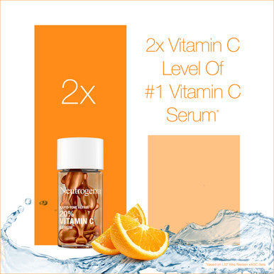 Neutrogena Rapid Tone Repair 20% Vitamin C Face Serum Capsules Daily Facial Serum with Vitamin C to Help Brighten Skin Tone & Reduce Look of Dark Spots 7 ct