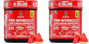 Six Star Pre-Workout Explosion,Watermelon (30 Servings)-Preworkout Energy Powder Supplement for Men&Women-Pre Workout Drink Mix with Creatine&Beta Alanine-Sports Nutrition Products,(Pack of 2)