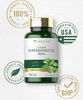 Carlyle Peppermint Oil Softgels Capsules 50mg | 150 Count Supplement | with Rosemary and Thyme