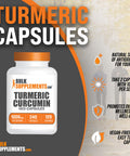 Bulksupplements.Com Turmeric Extract Capsules - Curcumin Supplements, Turmeric Curcumin 1000Mg, Turmeric Supplement - 2 Turmeric Capsules Per Serving, Vegan & Gluten Free, 240 Veg Capsules