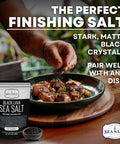Sea Salt Superstore Black Salt Hawaiian-Style Black Lava Sea Salt Black Sea Salt with Activated Charcoal Black Hawaiian Sea Salt for Cooking & Finishing 14 oz Bag