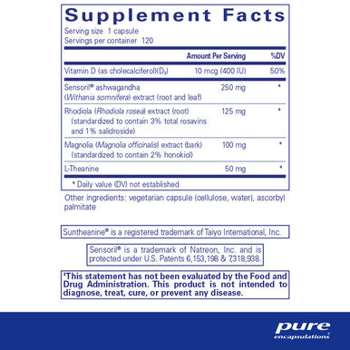 Pure Encapsulations Cortisol Calm 120 vegcaps