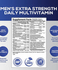 Multivitamin For Men - Daily Energy Extra Strength Vitamin Health For Men - With Vitamins A, C, D, E, B12, Zinc, And Minerals - Multimineral Non Gmo Multivitamin Supplement Made In Usa - 120 Count