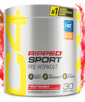 C4 Ripped Sport Pre Workout Powder Fruit Punch | NSF Certified for Sport + Sugar Free Preworkout Energy Supplement for Men & Women | 135mg Caffeine + Weight Loss | 30 Servings