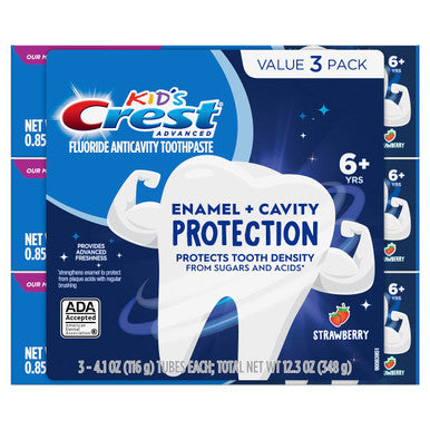 Crest Kids Enamel Cavity Protection Toothpaste 4.1Oz (Pack Of 3)