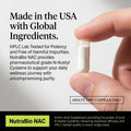 Nutrabio N-Acetyl Cysteine Supplement (Nac) - 90 Capsules 600Mg Each - Powerful Anti-Oxidant - Immune Support - Boost Glutathione
