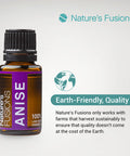 Natures Fusions Anise Essential Oil for Warming - High Potency 100% Pure 15ml