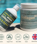 NUTRI BEAUTIES 12500mg Hydrolysed Marine Collagen PLUS Zinc & Retinol+Hyaluronic Acid Biotin Vitamin C D3 & Silica for Hair Skin Nails Joints |Collagen Supplements for Women| 500ml| Sugar-Free