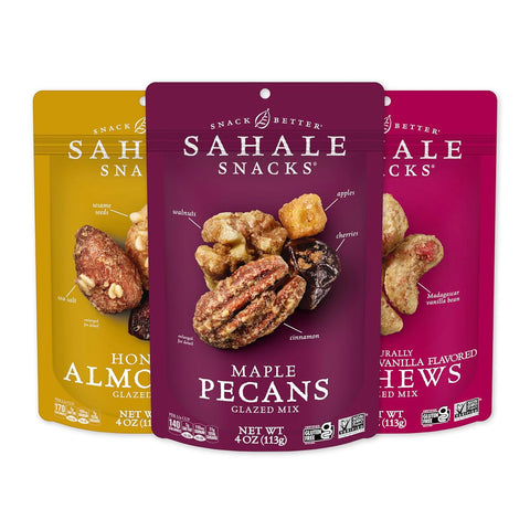 Sahale Snacks Pomegranate Vanilla Cashews, 4 oz Pouches (6 Packs) - Dry-Roasted Deluxe Mixed Nuts with Pomegranate Infused Apples & Madagascar Vanilla - Non-GMO, Kosher, & Certified Gluten-Free Snacks