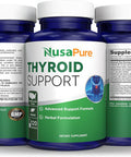 Nusapure Thyroid Support Supplement (Non-Gmo) 120 Caps, Ashwaganda, Iodine, Zinc, Kelp, Vitamin B12, L-Tyrosine, Selenium, Copper