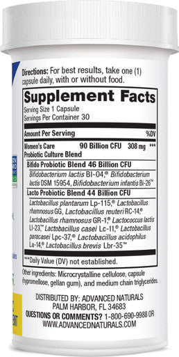 Advanced Naturals Ultimate FloraMax Total Woman Care 90 Billion