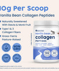 NativePath Collagen Peptides - Hydrolyzed Type 1 & 3 Collagen. Keto & Paleo Grass-Fed Protein Powder for Hair Skin Nails Bones Joints Digestion and More - No Gluten or Dairy (Vanilla Bean 214g)