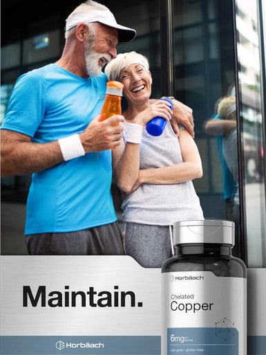 HorbAach Chelated Copper Supplement 6Mg 300 Tablets Essential Trace Mineral Vegetarian, Non-Gmo, Gluten Free