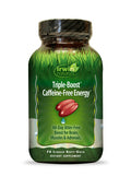 Irwin Naturals Triple-Boost Caffeine-Free Energy - Lasting, Jitter-Free Focus - Brain Boosting Nootropic - 75 Liquid Softgels (Pack Of 2)