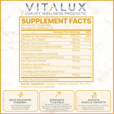 EPN Supplements Vitalux 1 Rated Premium Anabolic Supplement 180 Capsules