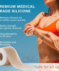 Medical Grade Silicone Scar Tape For Scars Removal - 164" X 1.57" Roll - Silicone Scar Sheets For C-Section, Tummy Tuck, Keloid, And Surgical Scars - Reusable