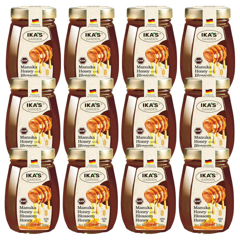 Ika's Garden Raw Manuka Honey with Blossom Honey - 100% Pure, Unfiltered, Gluten-Free Ã¢â‚¬â€œ Product of Germany, 17.6 oz (500g) Jar