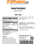 BulkSupplements Green Tea Extract Powder - with 50% EGCG - EGCG Supplements - Green Tea Supplement - 500mg of Green Tea Powder - Green Tea EGCG (100 Grams - 3.5 oz)