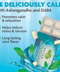 Ashwagum Relax Gum By Bettergum, High Potency Supplement With Ksm 66 Ashwagandha And Gaba, Supports Stress And Tension Relief, Alternative To Gummies, Sugar-Free, 10 Pieces - 6 Pack